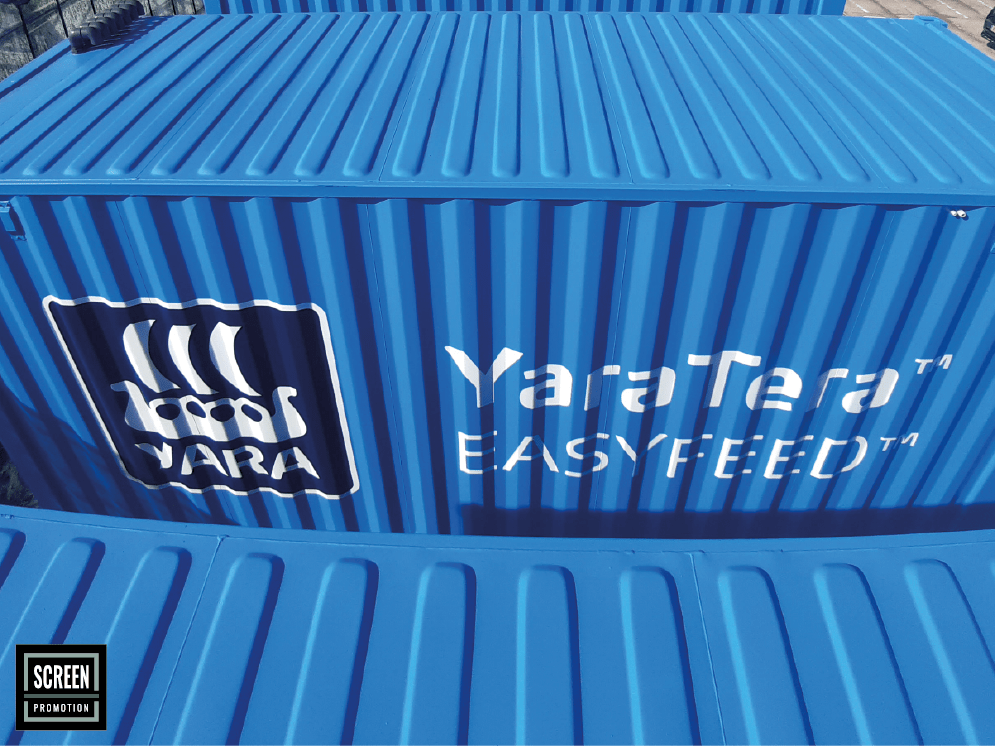 Yara Tera Container belettering Screen Promotion
