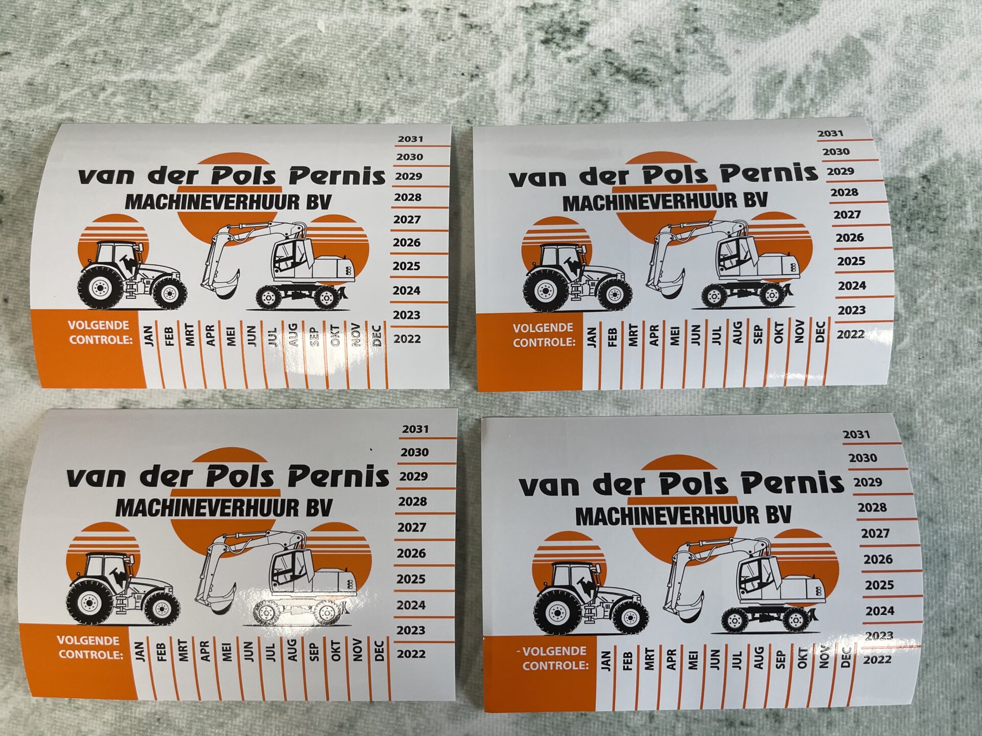 Van der Pols pernis controle stickers