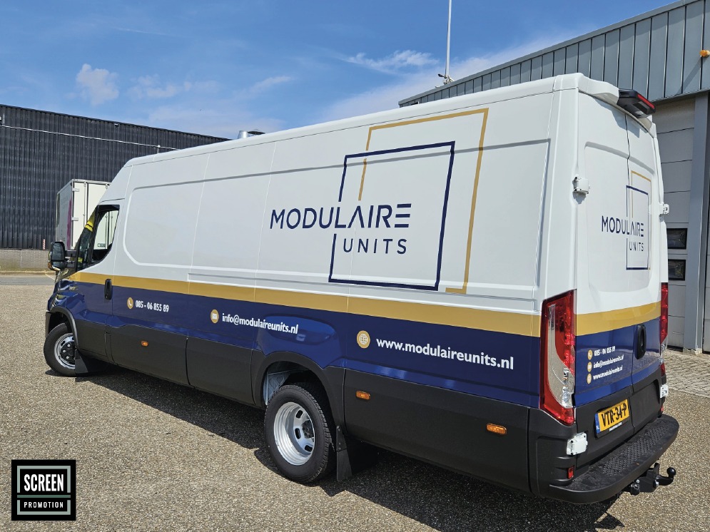 Modulaire Units Autobelettering Wrap Screen Promotion
