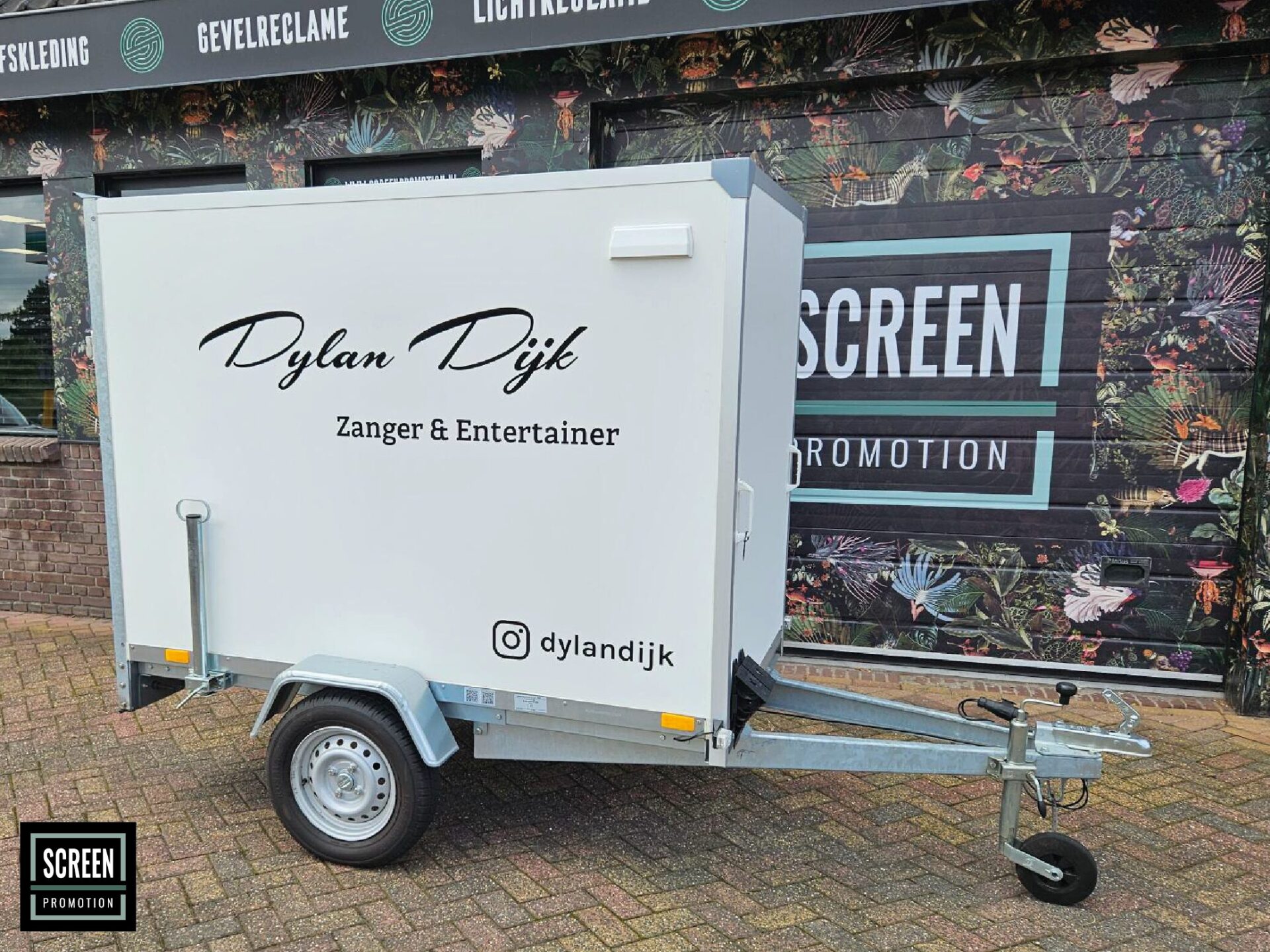 Screen Promotion Autobelettering Aanhangwagen Dylan Dijk