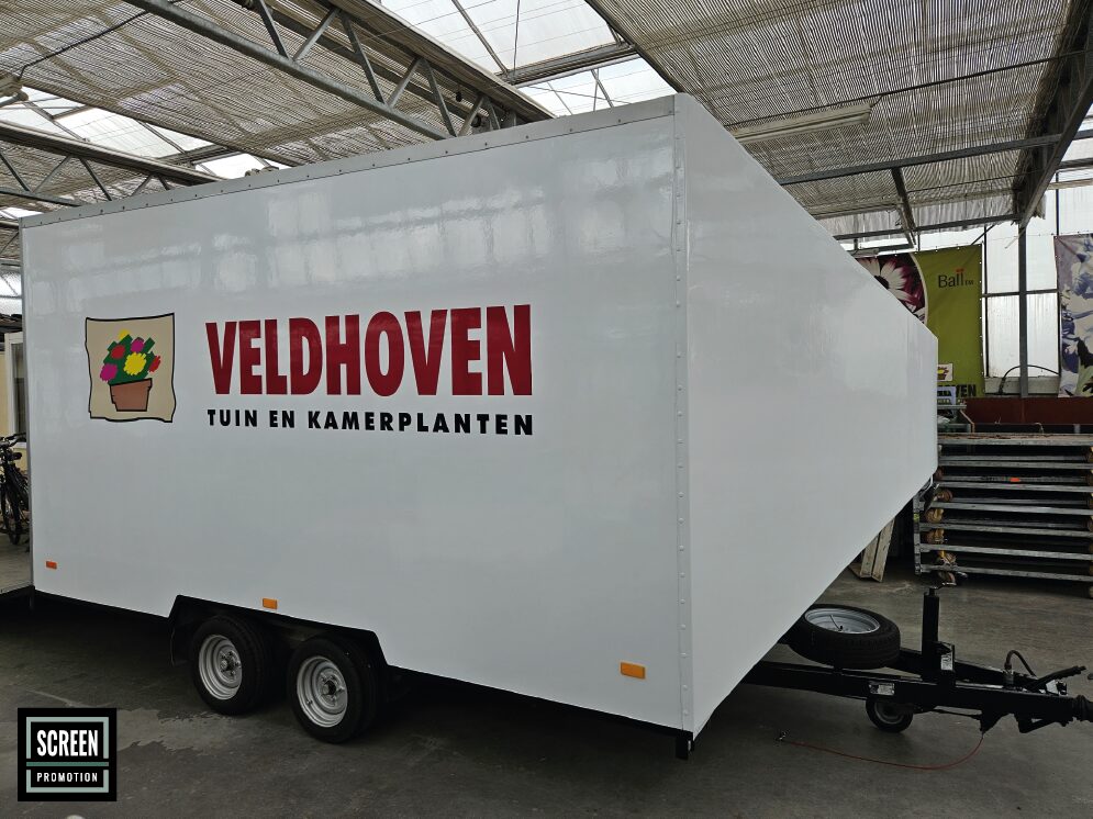 Screen Promotion Autobelettering Aanhangwagen Veldhoven