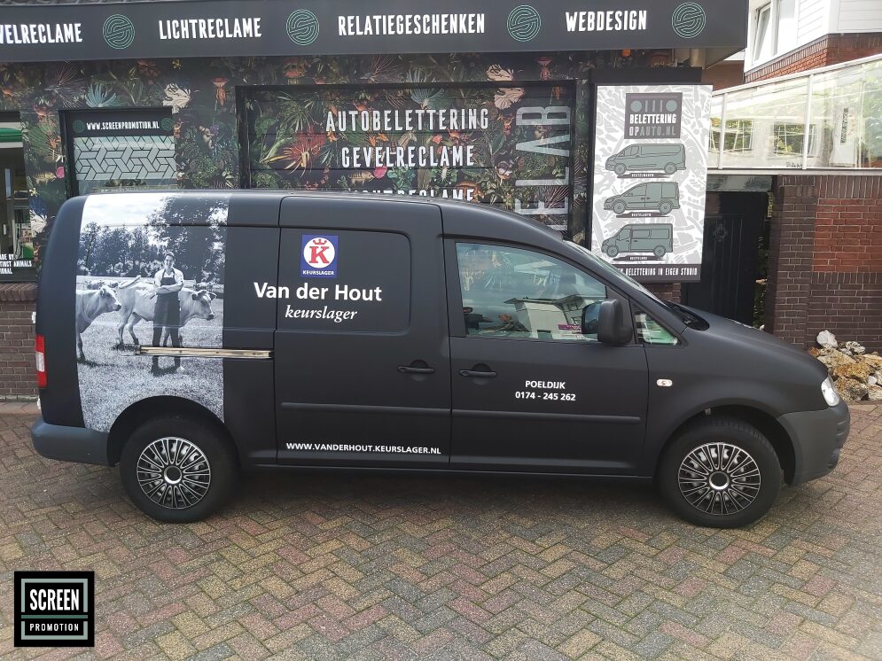 ScreenPromotion Autobelettering Bestelauto Slager van der Hout