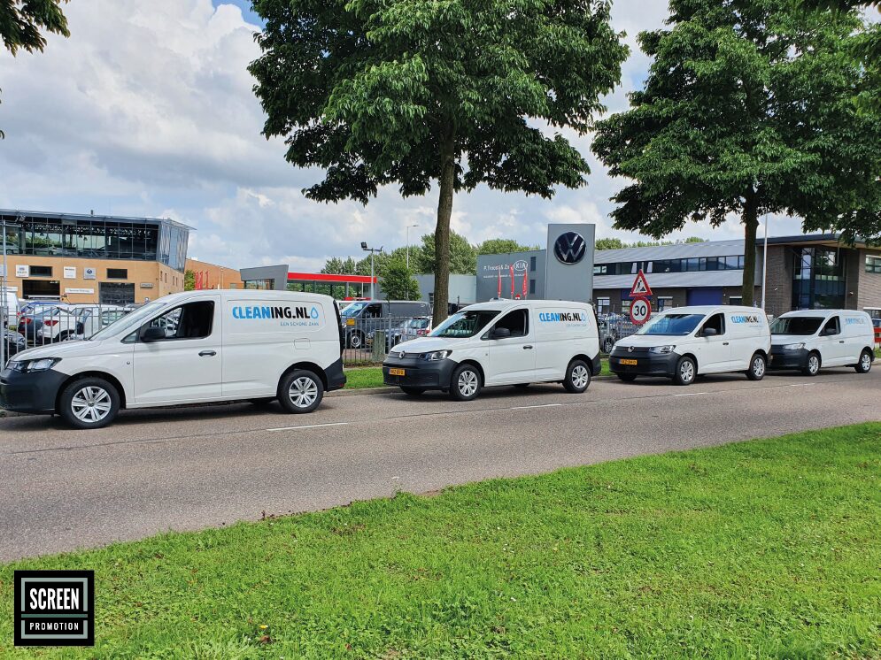 ScreenPromotion Autobelettering Bestelauto Wagenpark Cleaning.nl