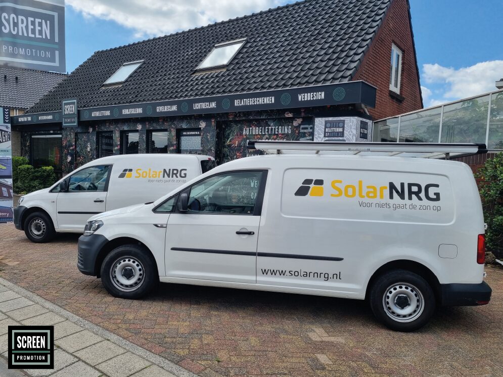 ScreenPromotion Autobelettering Bestelauto Wagenpark Solar NRG