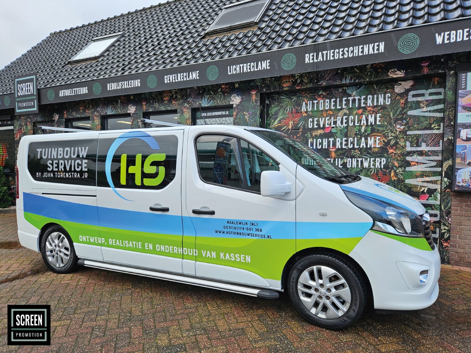 ScreenPromotion Autobelettering Bestelbus HS Tuinbouw Service