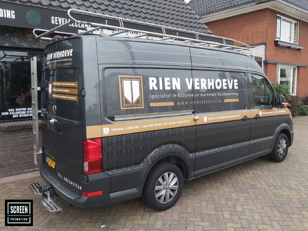 Screen Promotion Autobelettering Bestelwagen Rien Verhoeve