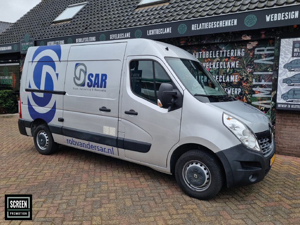 Screen Promotion Autobelettering Bestelwagen Van Der Sar