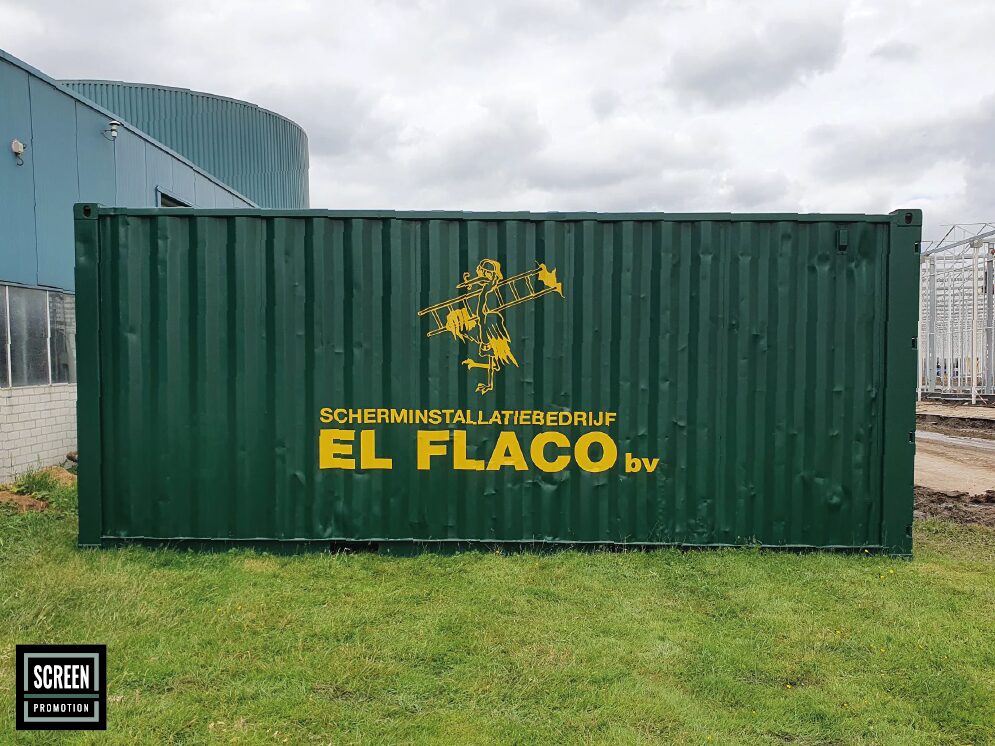 Screen Promotion Autobelettering Container El Flaco