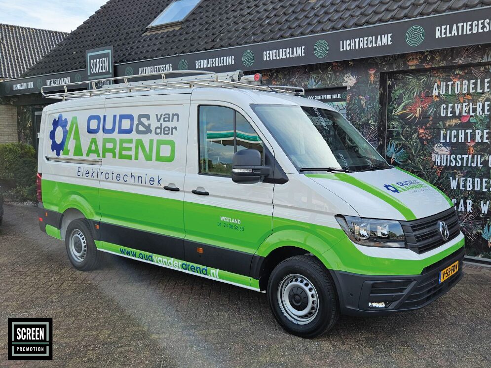 ScreenPromotion Autobelettering Bestelwagen Oud & van der Arend