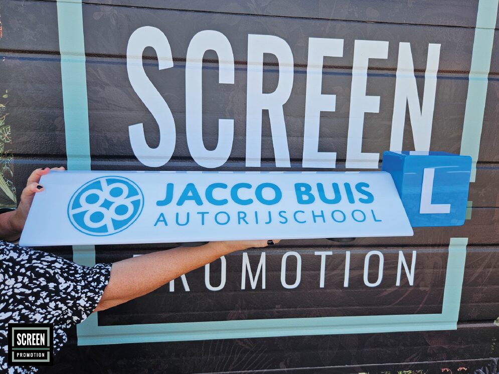 ScreenPromotion Autobelettering Leswagen bord Jacco Buis